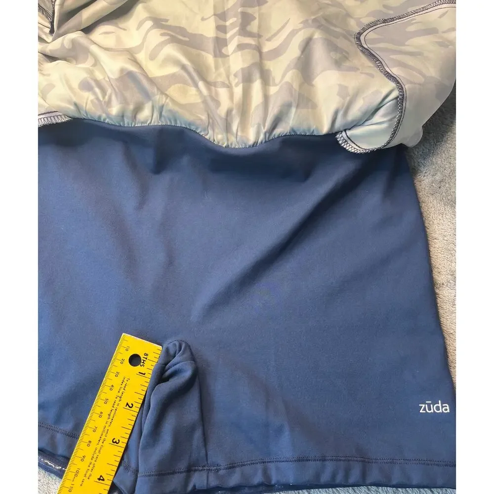 ZUDA Womens Size Small Skort Green/Blue Print Sports Golf Skort Athletic‎
